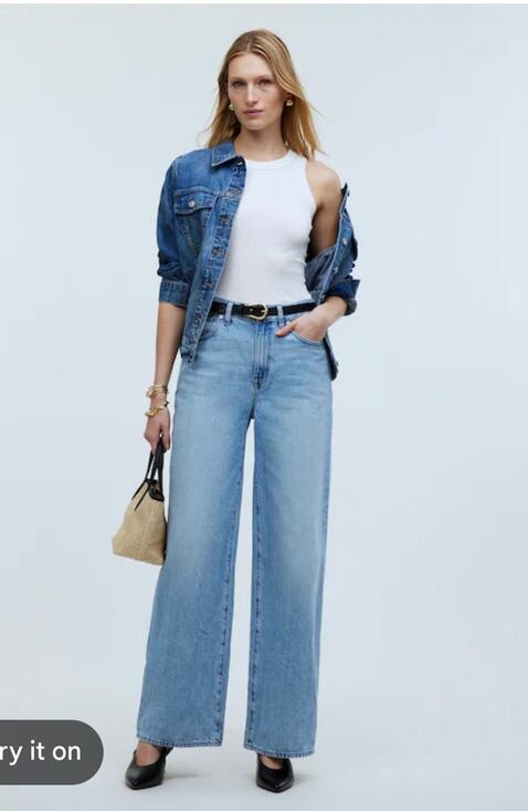 Madewell Denim - Madewell Super Wide Leg Jean Light Wash Size 28